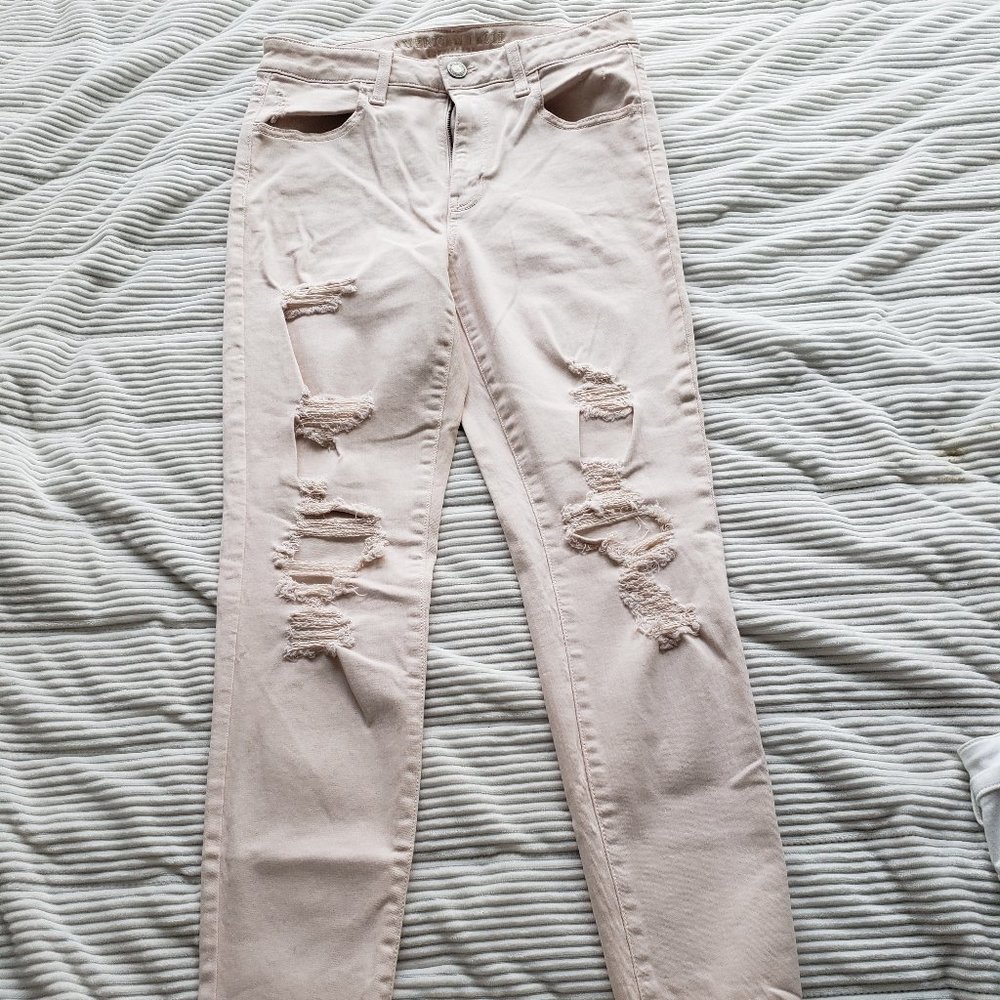 American Eagle Pink NE(X)T Level Stretch X High-Rise Jegging– 12R
